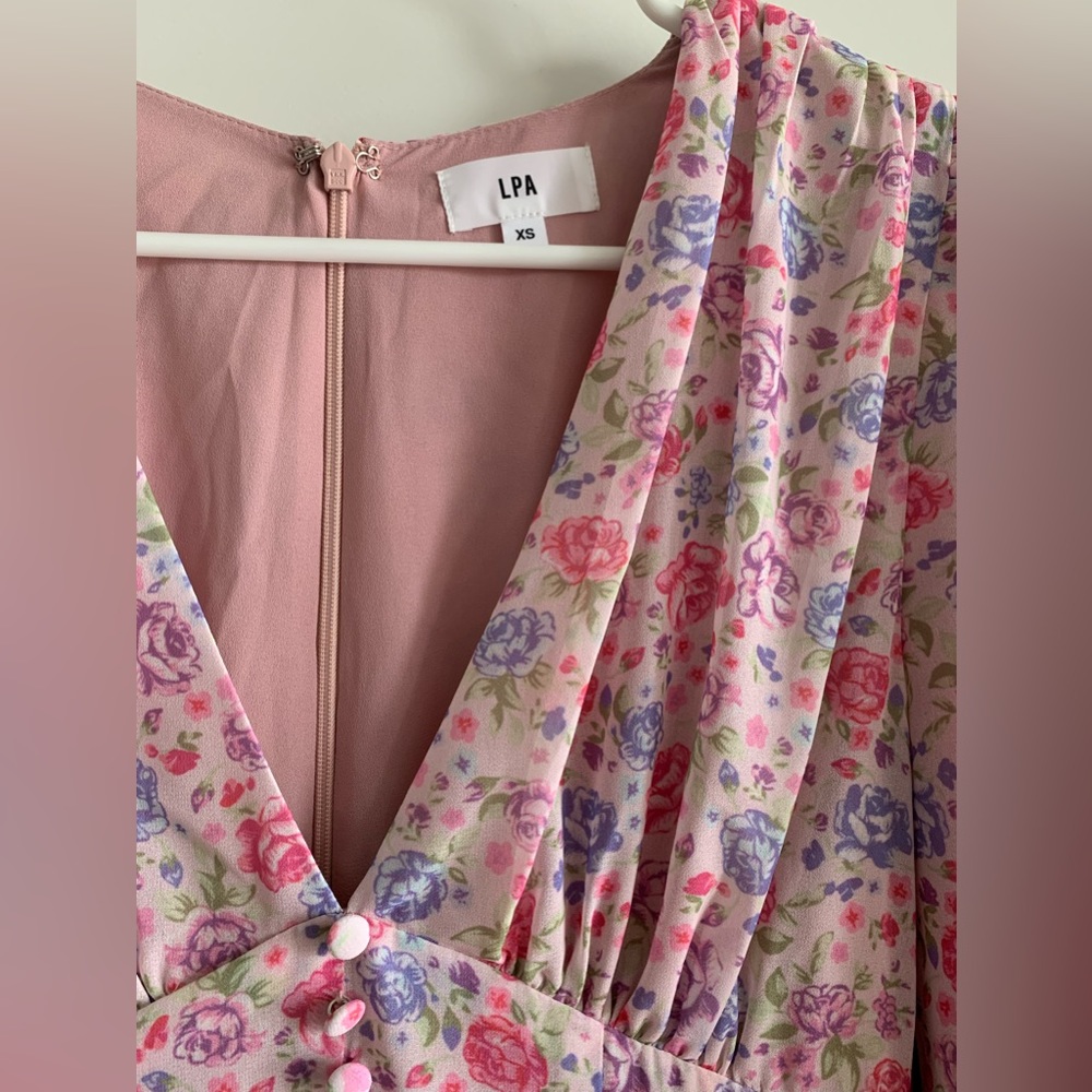 LPA Iga Dress in Devon Floral XS Never Worn with Original Tags - Picture 3 of 9